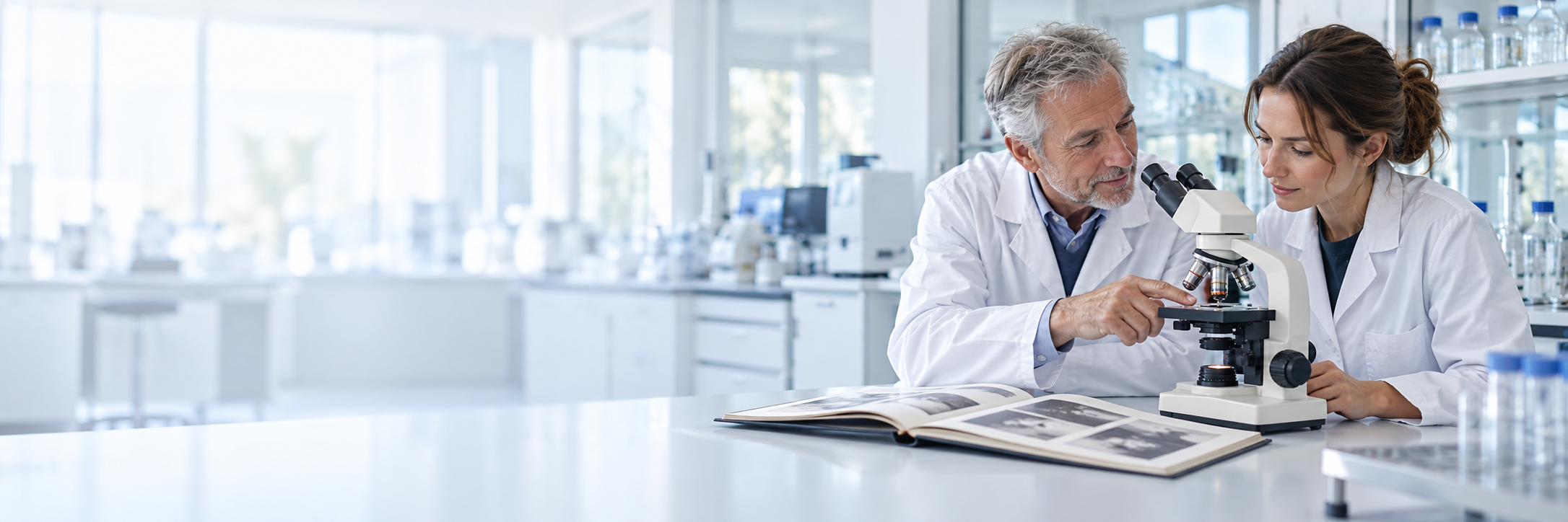 Scientifiques au travail dans un laboratoire